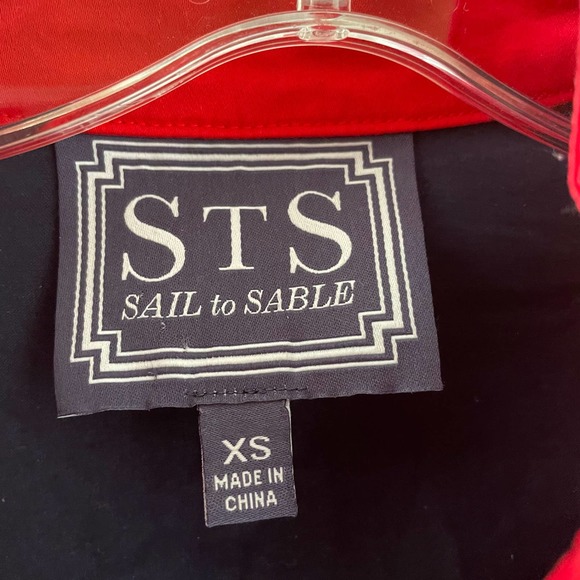 SAIL TO SABLE Navy/Red Striped Cotton Sleeveless Tunic Dress Size XS - Picture 3 of 4